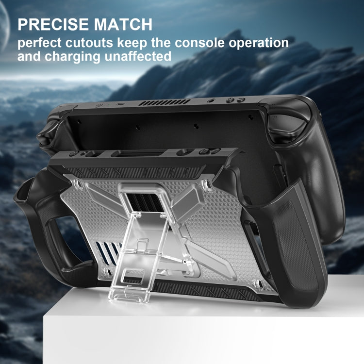 For Steam Deck Shockproof Game Console Case with Holder & Shoulder Strap