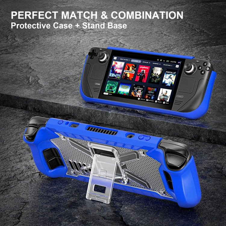 For Steam Deck Shockproof Game Console Case with Holder & Shoulder Strap