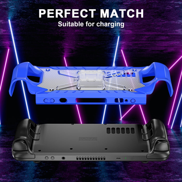 For Steam Deck Shockproof Game Console Case with Holder & Shoulder Strap