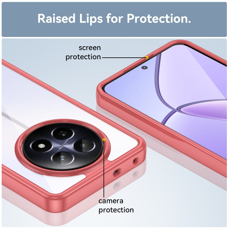 For Realme 12 5G Colorful Series Acrylic Hybrid TPU Phone Case