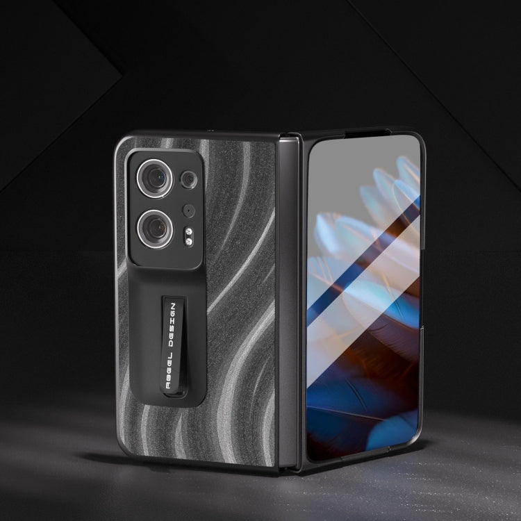 For OPPO Find N2 Galactic Pattern Integrated Protective Phone Case with Holder