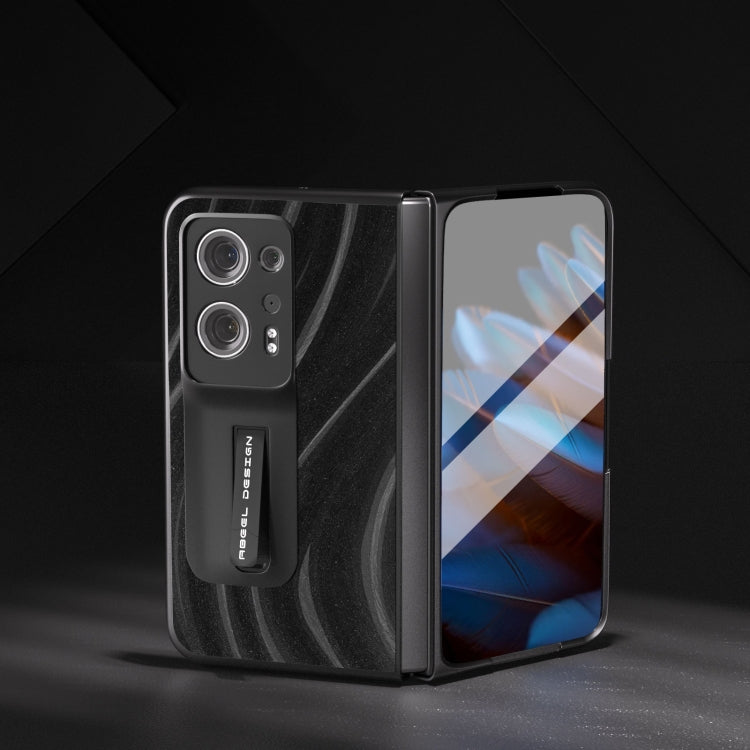 For OPPO Find N2 Galactic Pattern Integrated Protective Phone Case with Holder