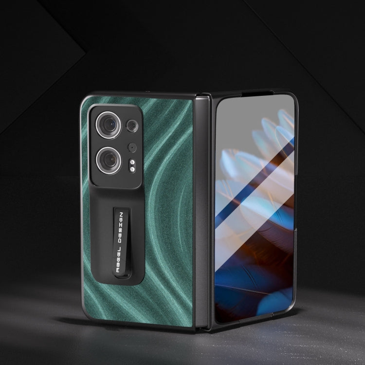 For OPPO Find N2 Galactic Pattern Integrated Protective Phone Case with Holder