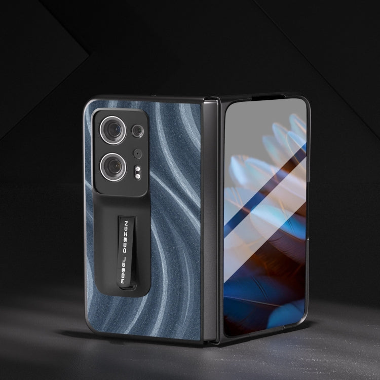 For OPPO Find N2 Galactic Pattern Integrated Protective Phone Case with Holder