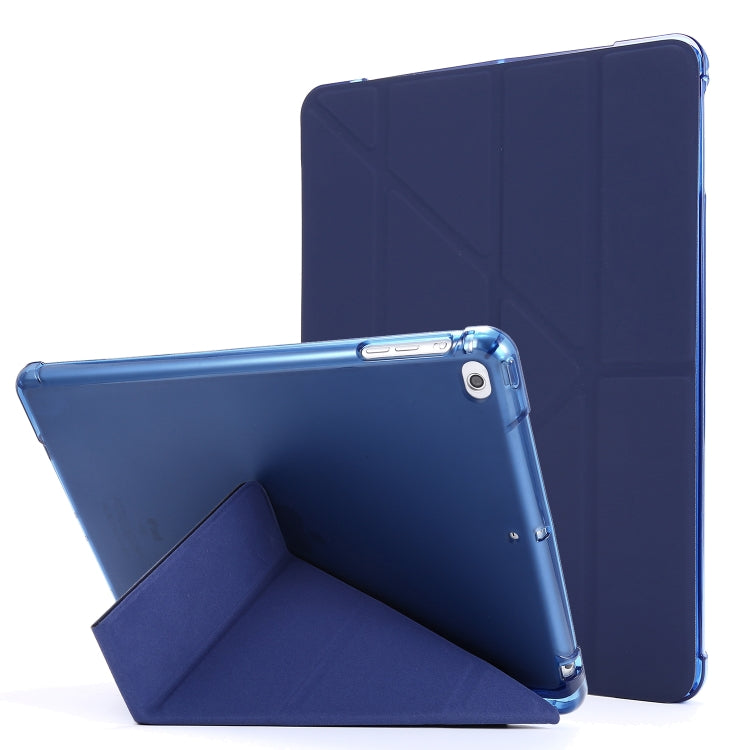For iPad 9.7 (2018) & (2017) Airbag Deformation Horizontal Flip Leather Case with Holder & Pen Holder