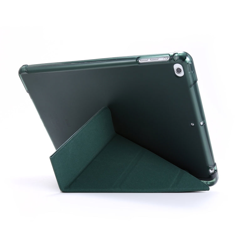 For iPad 9.7 (2018) & (2017) Airbag Deformation Horizontal Flip Leather Case with Holder & Pen Holder