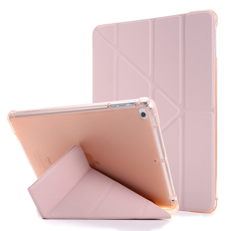 For iPad 9.7 (2018) & (2017) Airbag Deformation Horizontal Flip Leather Case with Holder & Pen Holder