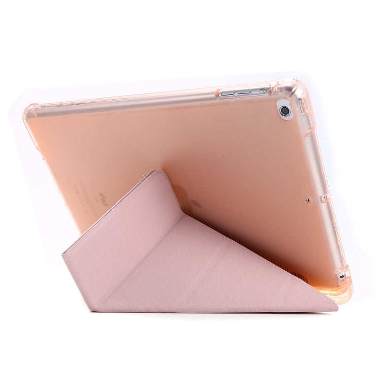 For iPad 9.7 (2018) & (2017) Airbag Deformation Horizontal Flip Leather Case with Holder & Pen Holder