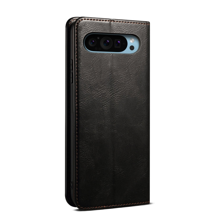 For Google Pixel 9 / 9 Pro Oil Wax Crazy Horse Texture Leather Phone Case