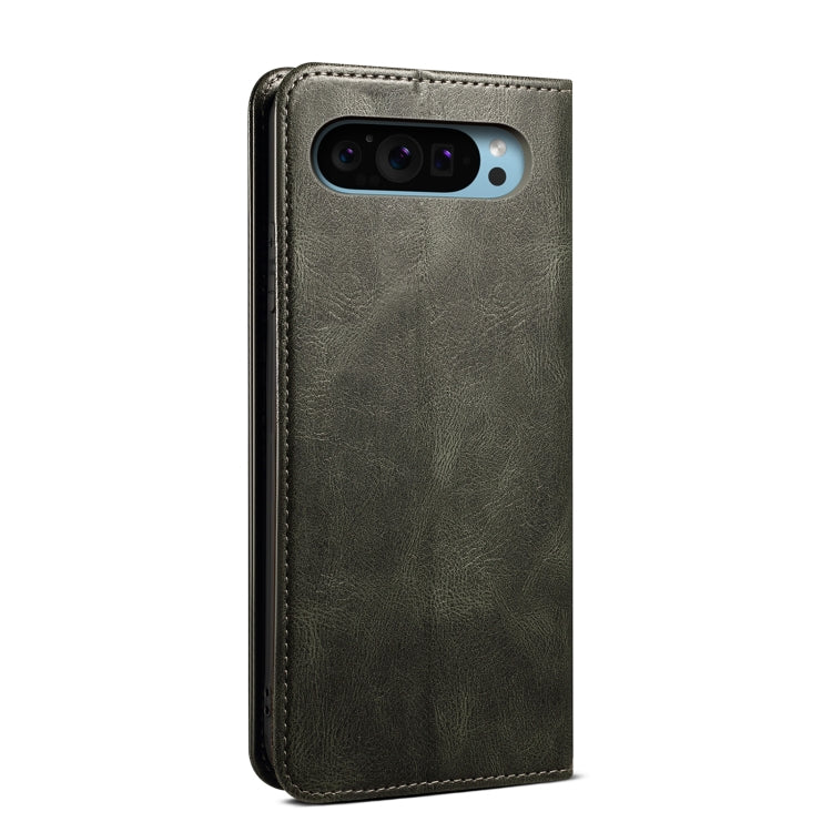 For Google Pixel 9 / 9 Pro Oil Wax Crazy Horse Texture Leather Phone Case