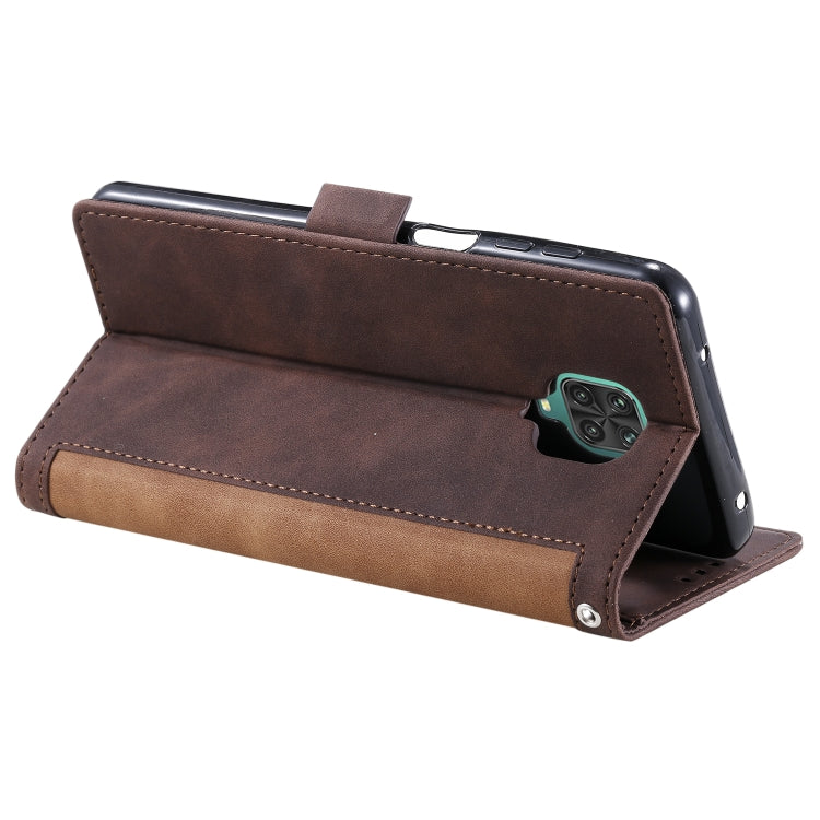 For Xiaomi Redmi Note 9 Retro Splicing Horizontal Flip Leather Case with Card Slots & Holder & Wallet