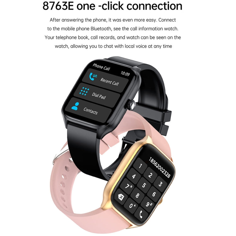 T19 Pro 1.96 inch IP67 Waterproof Silicone Band Smart Watch, Supports Dual-mode Bluetooth Call / Heart Rate Monitoring
