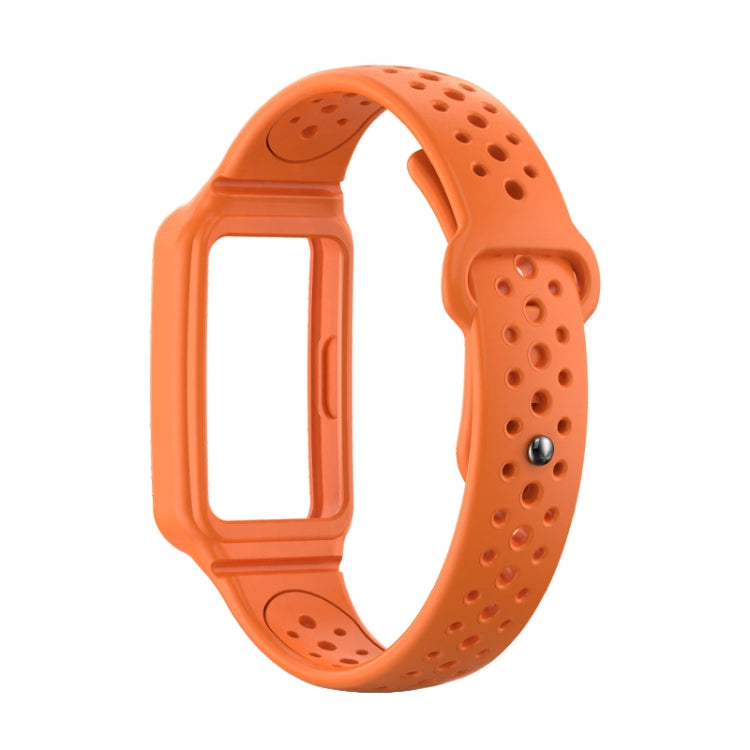 For Huawei Band 8 Integrated Solid Color Silicone Watch Band
