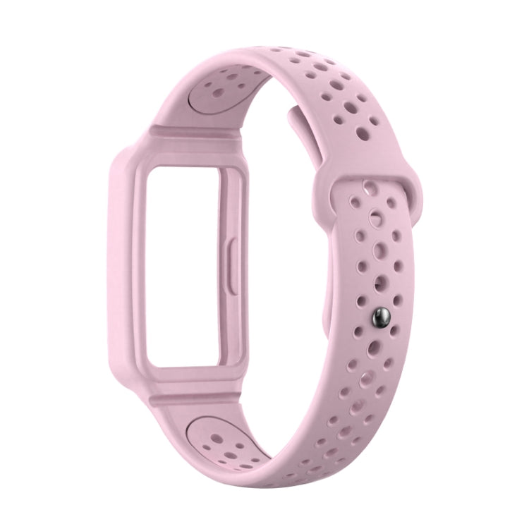 For Huawei Band 8 Integrated Solid Color Silicone Watch Band