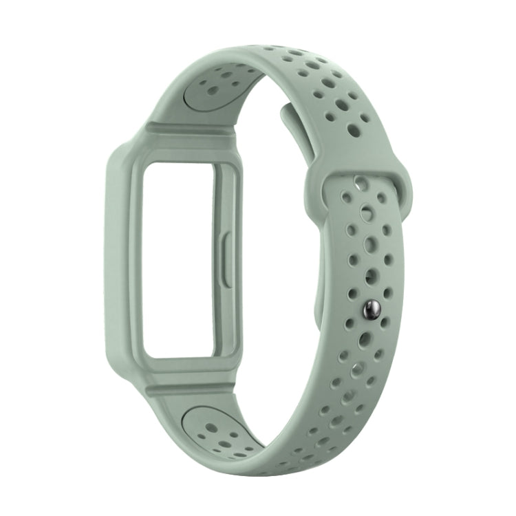 For Huawei Band 8 Integrated Solid Color Silicone Watch Band
