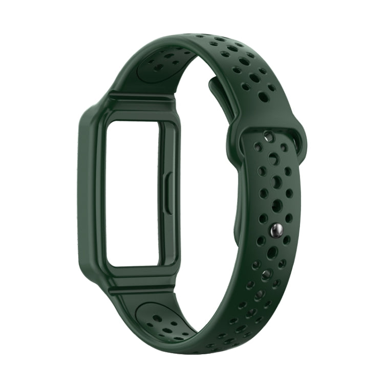 For Huawei Band 8 Integrated Solid Color Silicone Watch Band