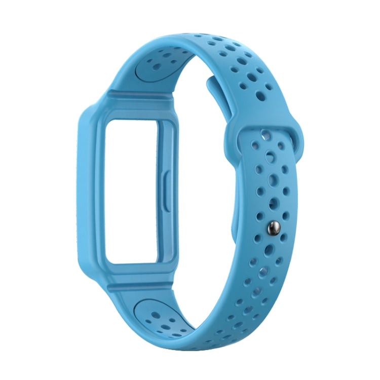 For Huawei Band 8 Integrated Solid Color Silicone Watch Band