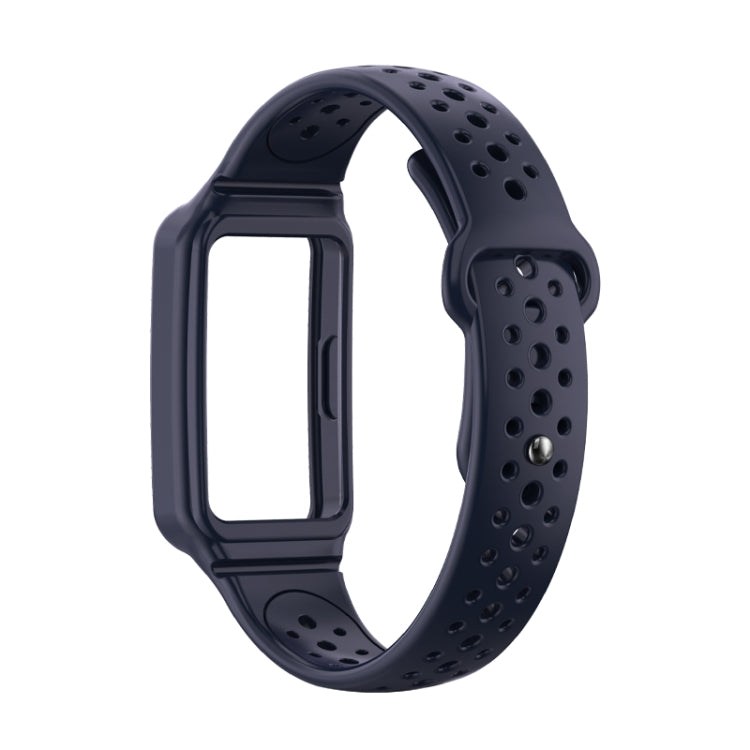 For Huawei Band 8 Integrated Solid Color Silicone Watch Band