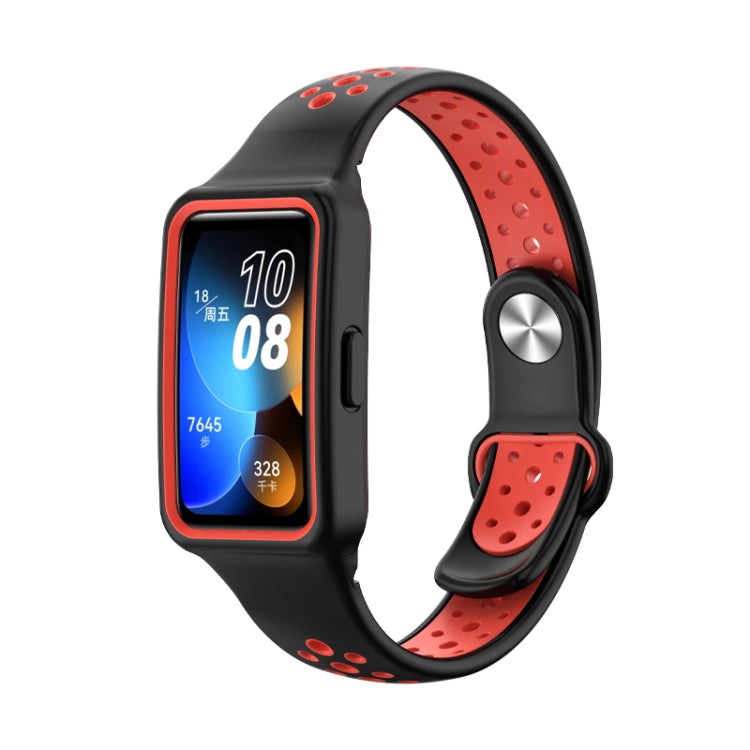For Huawei Band 8 Integrated Two Color Silicone Watch Band