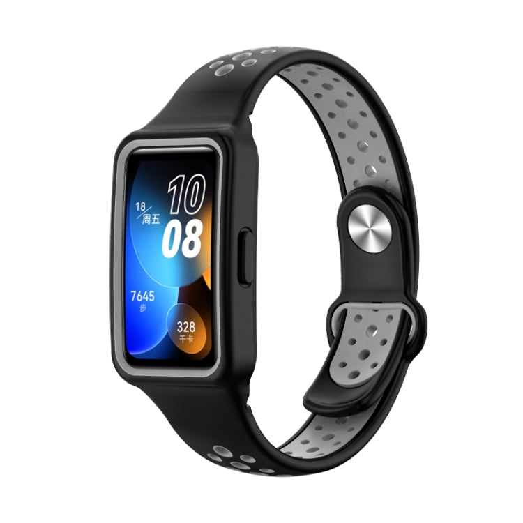 For Huawei Band 8 Integrated Two Color Silicone Watch Band