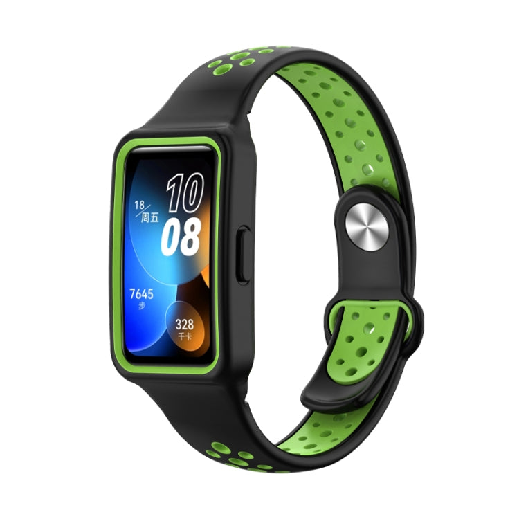 For Huawei Band 8 Integrated Two Color Silicone Watch Band