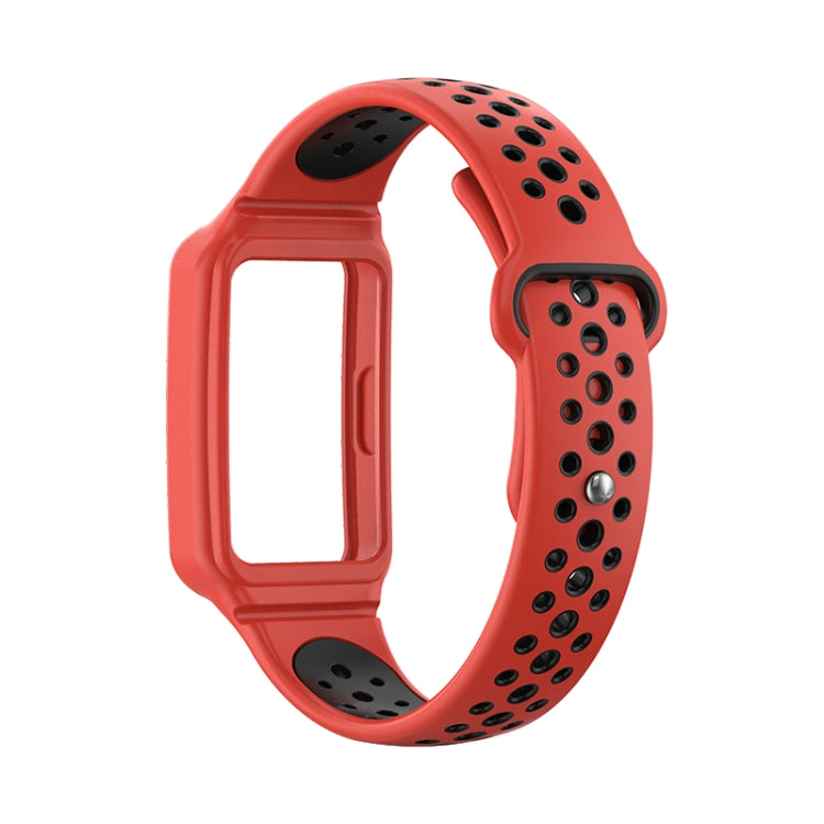 For Huawei Band 8 Integrated Two Color Silicone Watch Band