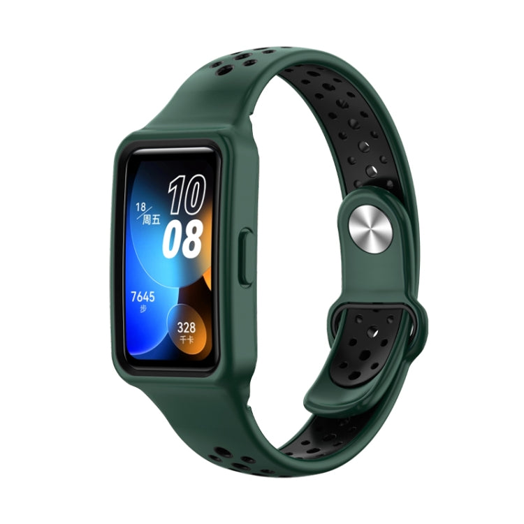 For Huawei Band 8 Integrated Two Color Silicone Watch Band