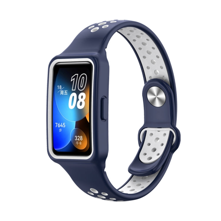 For Huawei Band 8 Integrated Two Color Silicone Watch Band