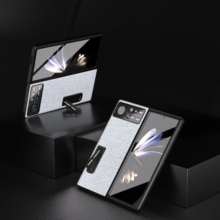 For Xiaomi Mix Fold 2 Integrated Diamond Series Black Edge Phone Case with Holder