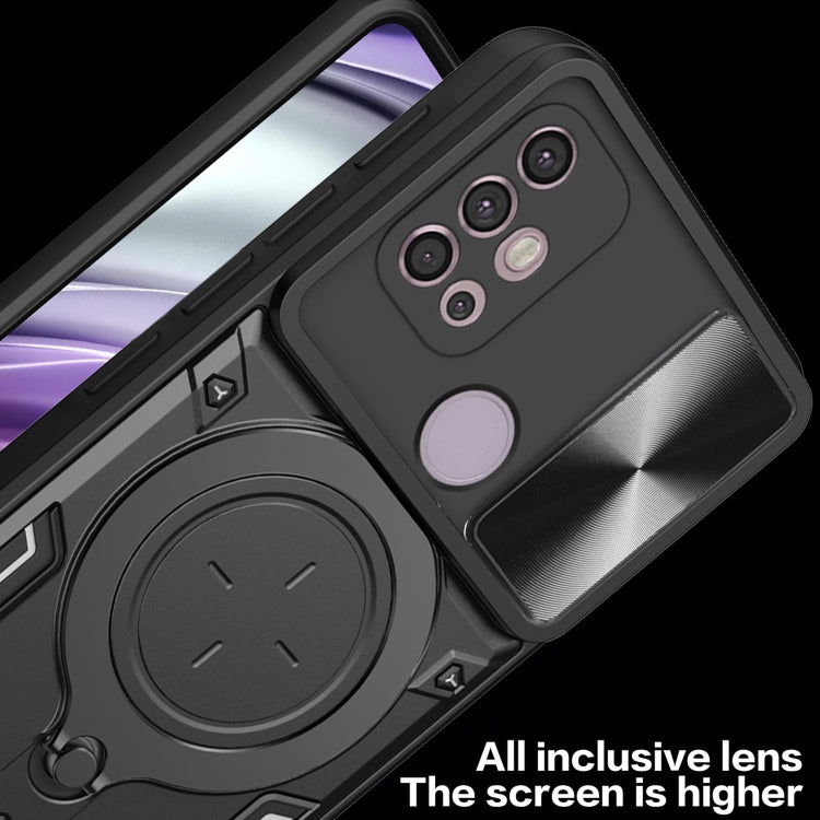 For Motorola Moto G30 / G20 / G10 CD Texture Sliding Camshield Magnetic Holder Phone Case