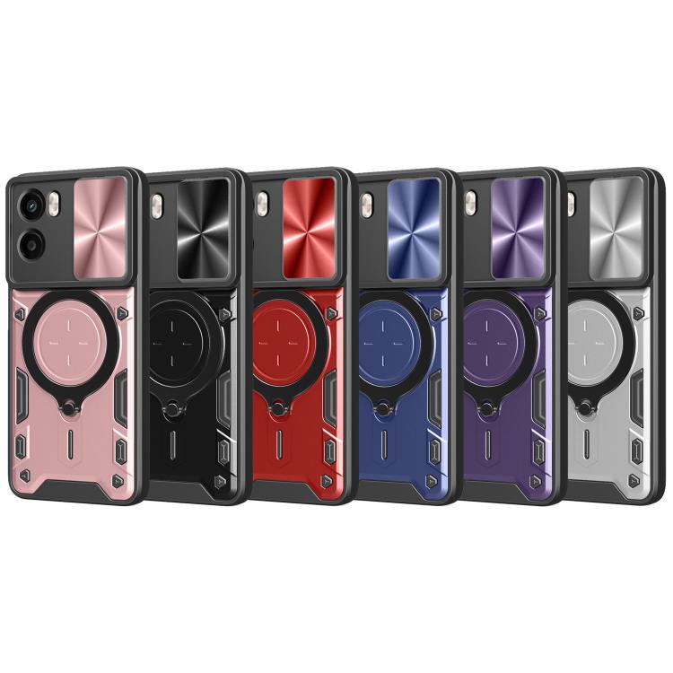 For Motorola Moto G05 CD Texture Sliding Camshield Magnetic Holder Phone Case