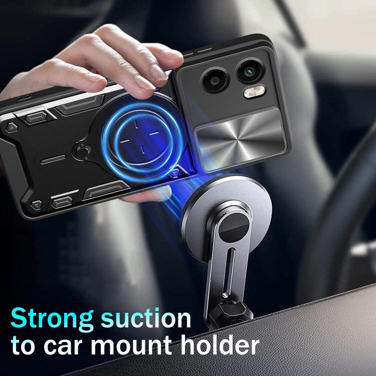 For Motorola Moto G05 CD Texture Sliding Camshield Magnetic Holder Phone Case