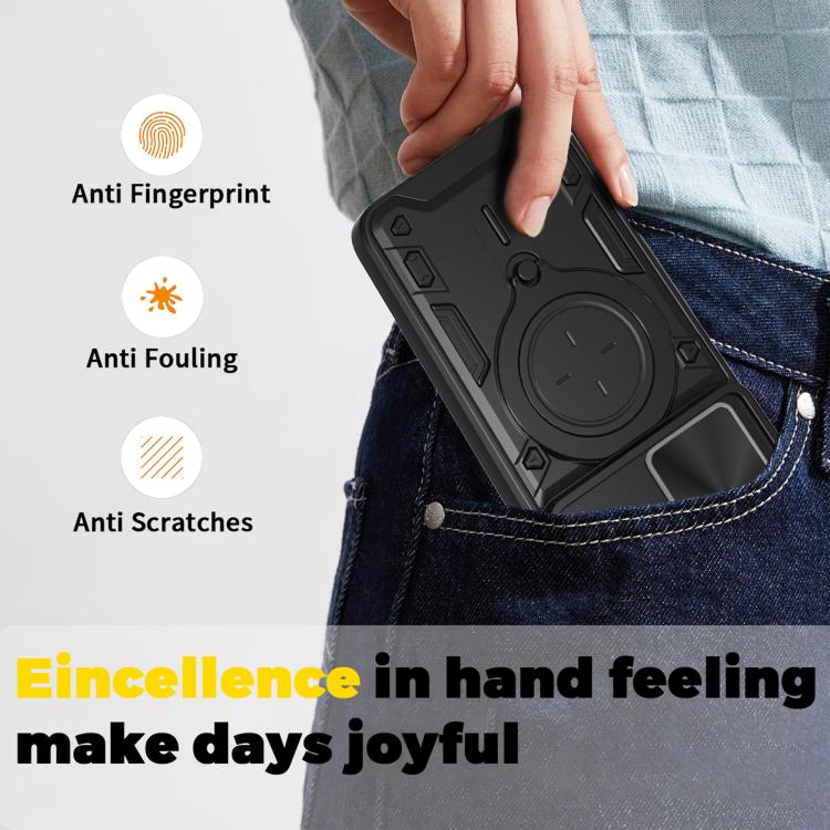 For Motorola Moto G56 5G CD Texture Sliding Camshield Magnetic Holder Phone Case