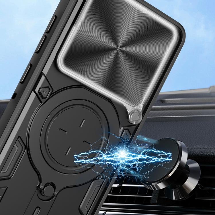 For Motorola Edge 70 5G CD Texture Sliding Camshield Magnetic Holder Phone Case