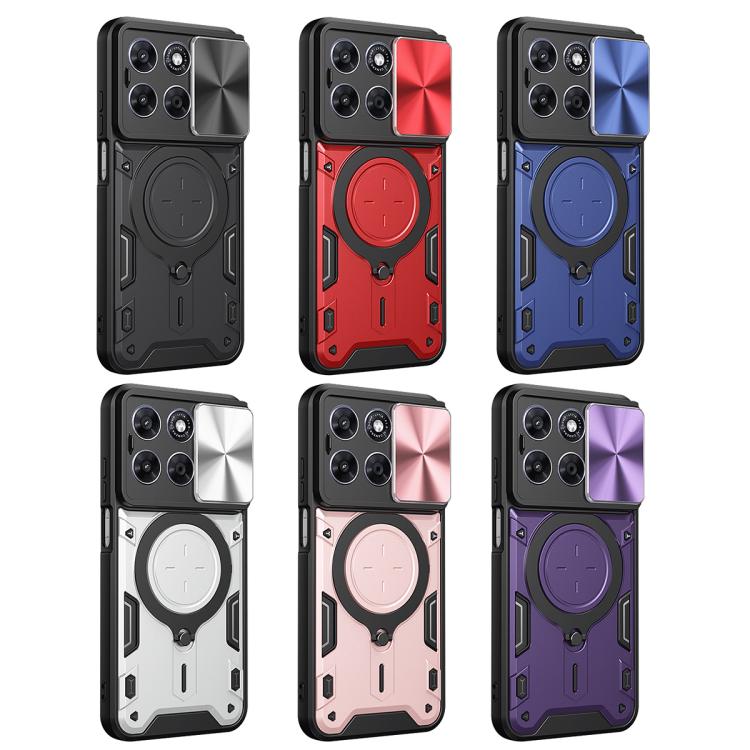 For Motorola Moto G67 5G CD Texture Sliding Camshield Magnetic Holder Phone Case