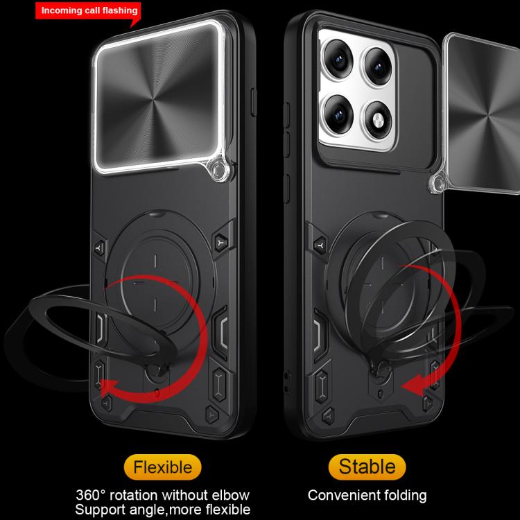 For Motorola Edge 70 Pro 5G CD Texture Sliding Camshield Magnetic Holder Phone Case