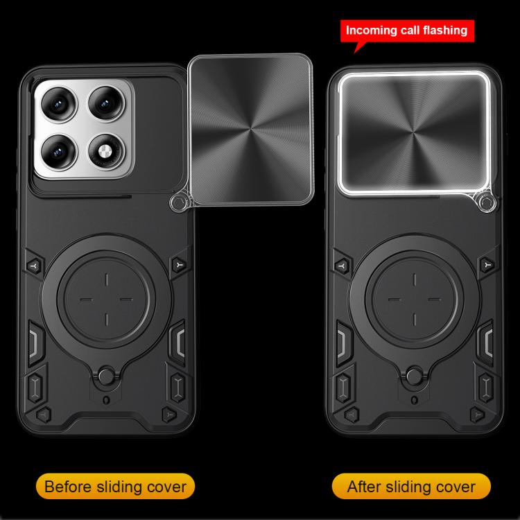 For Motorola Edge 70 Pro 5G CD Texture Sliding Camshield Magnetic Holder Phone Case