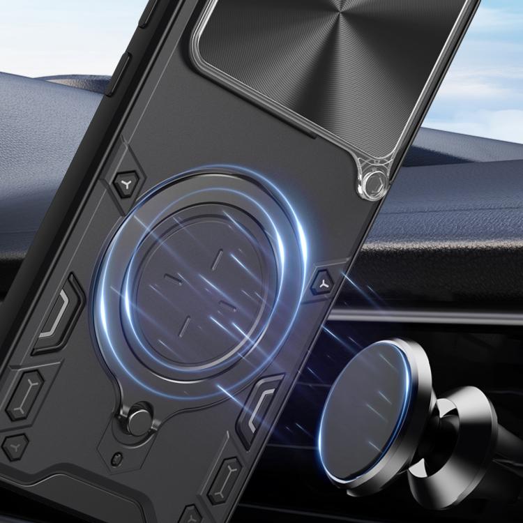 For Motorola Edge 70 Pro 5G CD Texture Sliding Camshield Magnetic Holder Phone Case