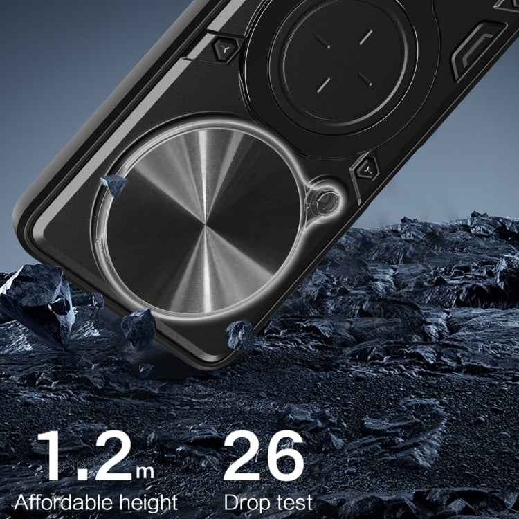For OPPO Reno12 F 5G Global CD Texture Sliding Camshield Magnetic Holder Phone Case