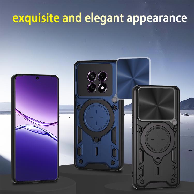 For OPPO F29 5G Global CD Texture Sliding Camshield Magnetic Holder Phone Case