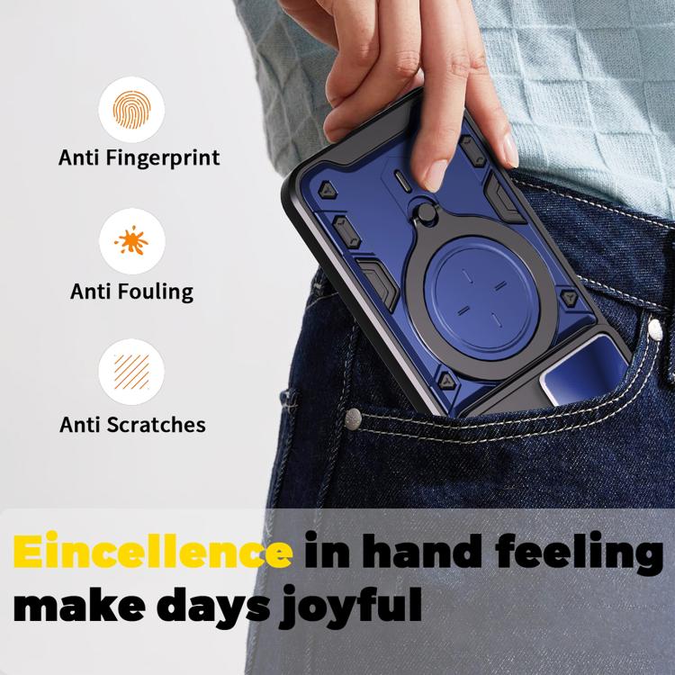 For OPPO Reno14 5G Global CD Texture Sliding Camshield Magnetic Holder Phone Case