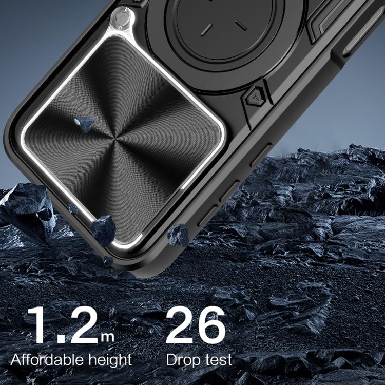 For OPPO Find X9 Pro CD Texture Sliding Camshield Magnetic Holder Phone Case