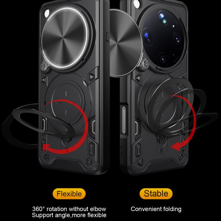 For OPPO Find X9 Ultra CD Texture Sliding Camshield Magnetic Holder Phone Case