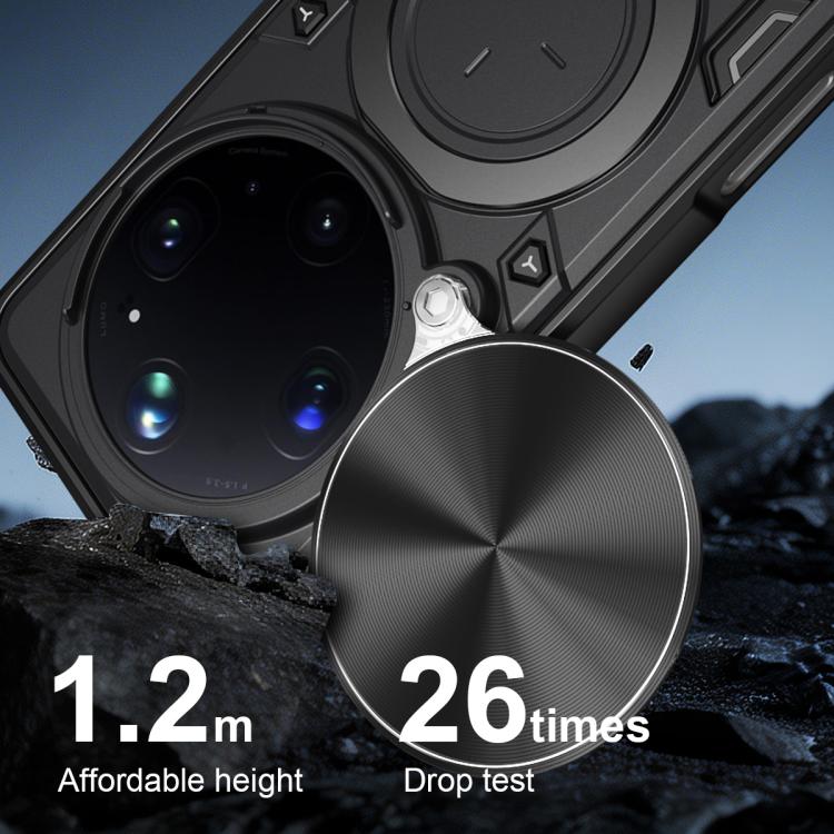 For OPPO Find X9 Ultra CD Texture Sliding Camshield Magnetic Holder Phone Case