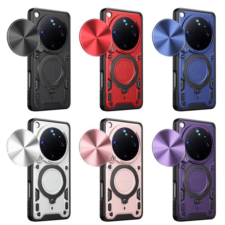 For OPPO Find X9 Ultra CD Texture Sliding Camshield Magnetic Holder Phone Case