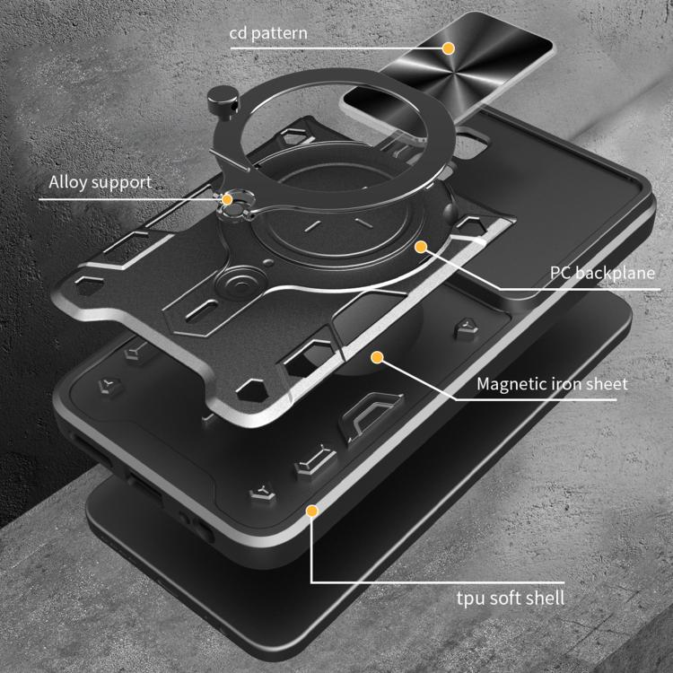 For vivo Y29 4G CD Texture Sliding Camshield Magnetic Holder Phone Case