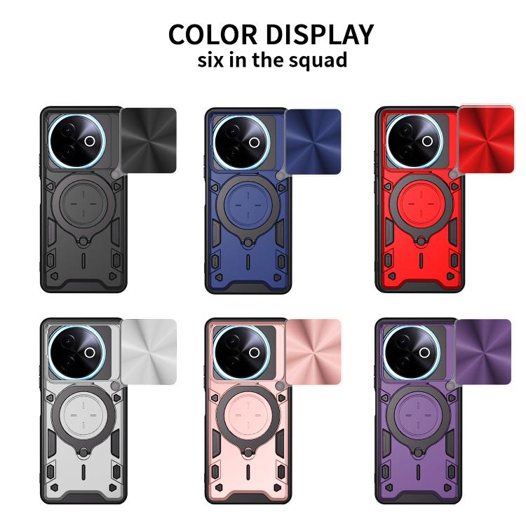 For vivo Y39 5G CD Texture Sliding Camshield Magnetic Holder Phone Case