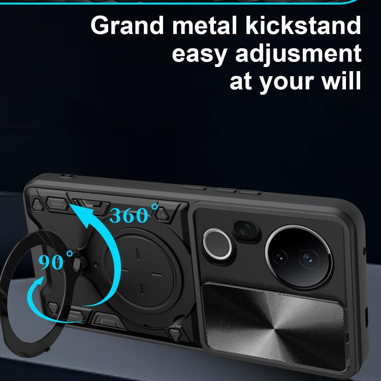 For vivo S20 Pro / T4 Ultra 5G CD Texture Sliding Camshield Magnetic Holder Phone Case