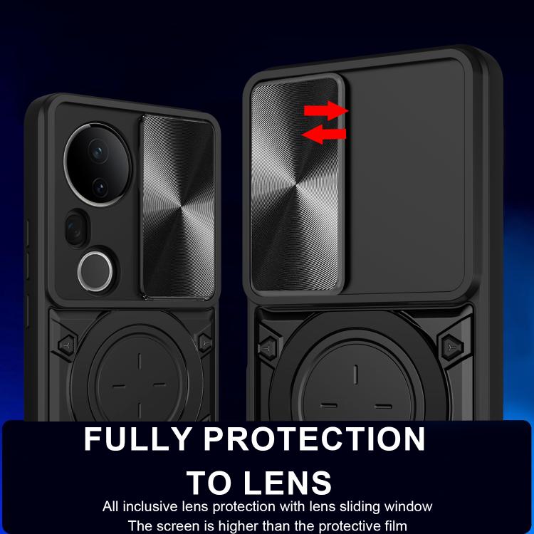 For vivo S20 Pro / T4 Ultra 5G CD Texture Sliding Camshield Magnetic Holder Phone Case