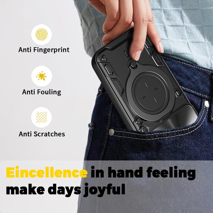 For vivo V60 5G CD Texture Sliding Camshield Magnetic Holder Phone Case